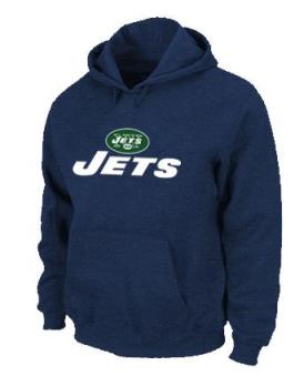 New York Jets Authentic Logo Pullover Hoodie Dark Blue Cheap