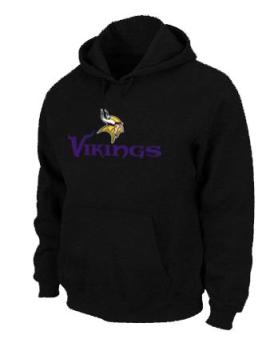 Minnesota Vikings Authentic Logo Pullover Hoodie Black Cheap