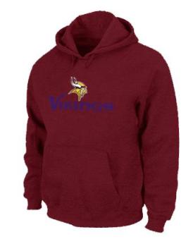 Minnesota Vikings Authentic Logo Pullover Hoodie RED Cheap