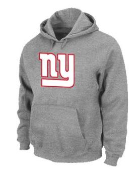 New York Giants Authentic Logo Pullover Hoodie Grey Cheap