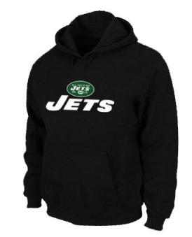 New York Jets Authentic Logo Pullover Hoodie Black Cheap