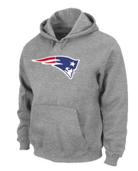 New England Patriots Logo Pullover Hoodie Grey Cheap