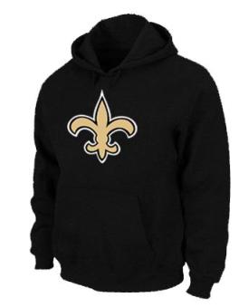 New Orleans Sains Logo Pullover Hoodie black Cheap