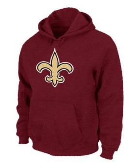 New Orleans Sains Logo Pullover Hoodie RED Cheap