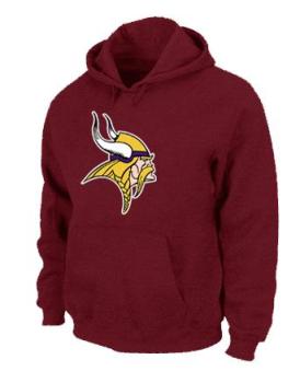Minnesota Vikings Logo Pullover Hoodie RED Cheap