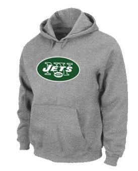 New York Jets Logo Pullover Hoodie Grey Cheap