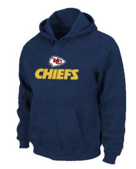 Kansas City Chiefs Authentic Logo Pullover Hoodie Dark Blue Cheap