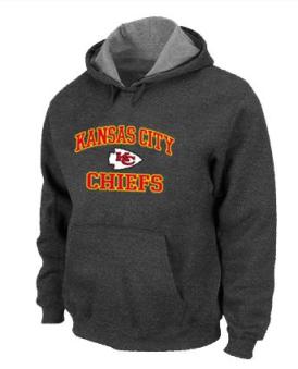 Kansas City Chiefs Heart & Soul Pullover Hoodie Dark Grey Cheap