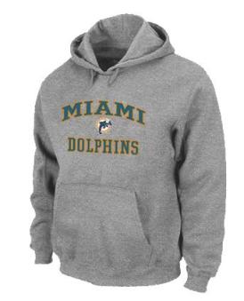 Miami Dolphins Heart & Soul Pullover Hoodie Grey Cheap