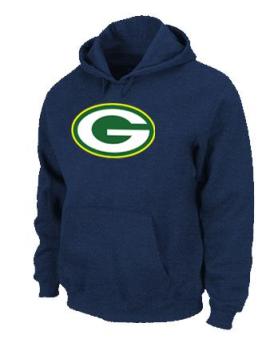 Green Bay Packers Logo Pullover Hoodie Dark Blue Cheap