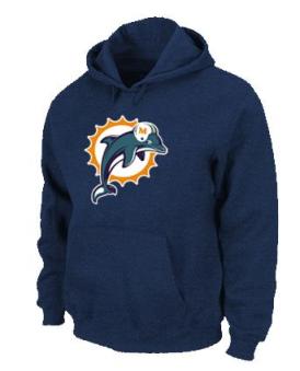 Miami Dolphins Logo Pullover Hoodie Dark Blue Cheap