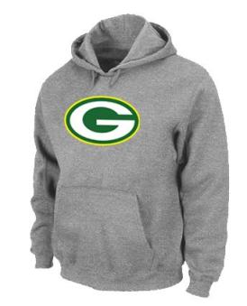 Green Bay Packers Logo Pullover Hoodie Grey Cheap