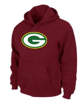 Green Bay Packers Logo Pullover Hoodie RED Cheap