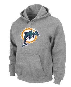 Miami Dolphins Logo Pullover Hoodie Grey Cheap