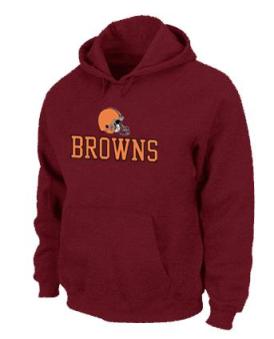 Cleveland Browns Authentic Logo Pullover Hoodie RED Cheap