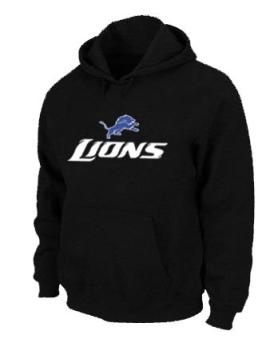 Detroit Lions Authentic Logo Pullover Hoodie Black Cheap