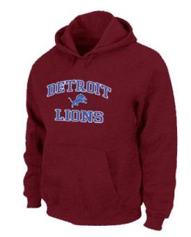 Detroit Lions Heart & Soul Pullover Hoodie Red Cheap