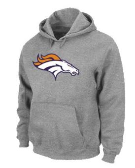 Denver Broncos Logo Pullover Hoodie Grey Cheap