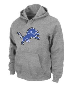 Detroit Lions Logo Pullover Hoodie Grey Cheap