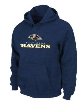 Baltimore Ravens Authentic Logo Pullover Hoodie Dark Blue Cheap