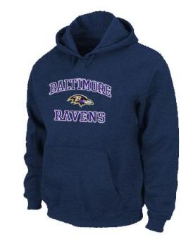 Baltimore Ravens Heart & Soul Pullover Hoodie Dark Blue Cheap