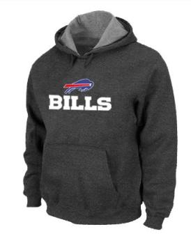 Buffalo Bills Authentic Logo Pullover Hoodie Dark Grey Cheap