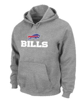 Buffalo Bills Authentic Logo Pullover Hoodie Grey Cheap