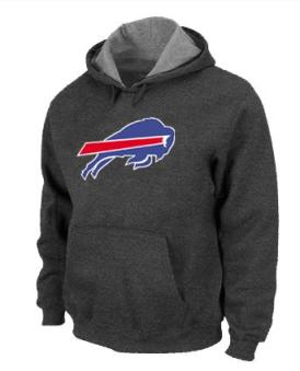 Buffalo Bills Logo Pullover Hoodie Dark Grey Cheap