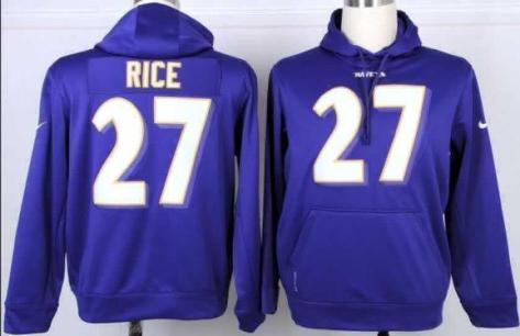 Nike Baltimore Ravens 27 Ray Rice Purple NFL Hoodie Cheap