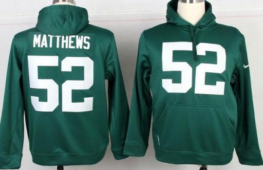 Nike Green Bay Packers 52 Clay Matthews Green NFL Hoodie Cheap