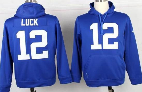 Nike Indianapolis Colts #12 Andrew Luck Blue NFL Hoodie Cheap
