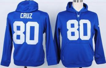 Nike New York Giants 80 Victor Cruz Blue NFL Hoodie Cheap