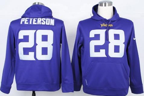 Nike Minnesota Vikings 28 Adrian Peterson Purple NFL Hoodie Cheap