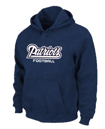 New England Patriots Authentic font Pullover NFL Hoodie D.Blue Cheap