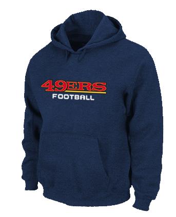 San Francisco 49ers Authentic font Pullover NFL Hoodie D.Blue Cheap