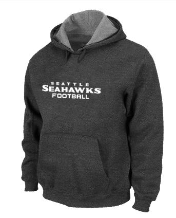 Seattle Seahawks Authentic font Pullover NFL Hoodie D.Grey Cheap