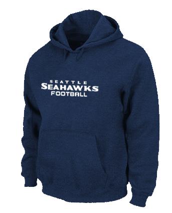 Seattle Seahawks Authentic font Pullover NFL Hoodie D.Blue Cheap