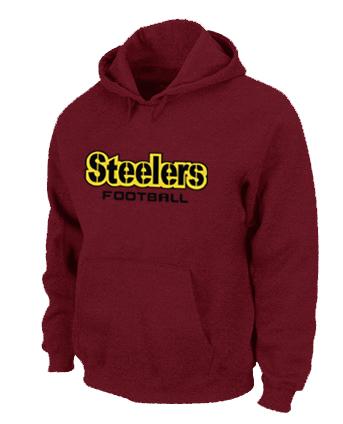 Pittsburgh Steelers Authentic font Pullover NFL Hoodie Red Cheap