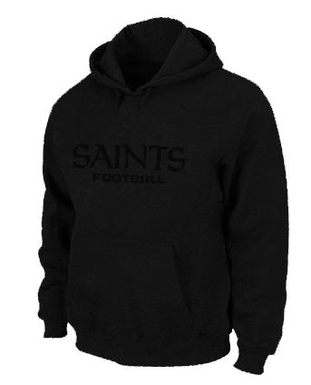 New Orleans Sains Authentic font Pullover NFL Hoodie Black Cheap
