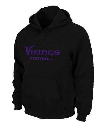 Minnesota Vikings Authentic font Pullover NFL Hoodie Black Cheap