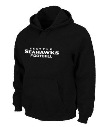 Seattle Seahawks Authentic font Pullover NFL Hoodie Black Cheap