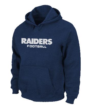 Oakland Raiders Authentic font Pullover NFL Hoodie D.Blue Cheap