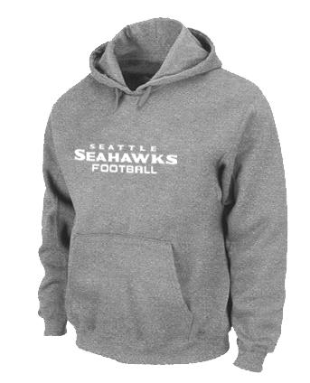 Seattle Seahawks Authentic font Pullover NFL Hoodie Grey Cheap