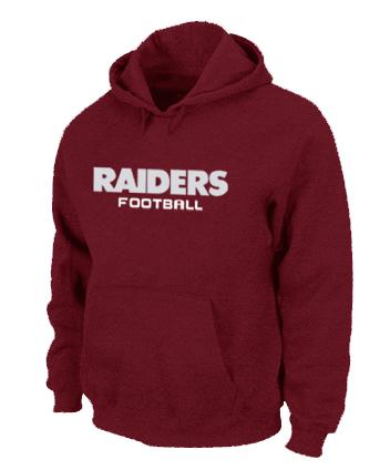 Oakland Raiders Authentic font Pullover NFL Hoodie Red Cheap