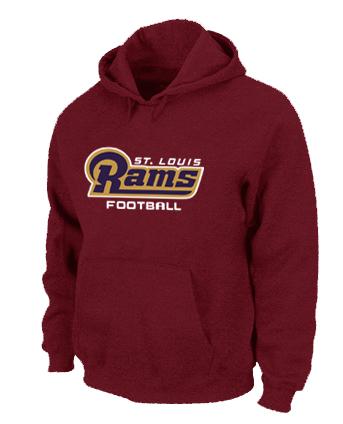 St.Louis Rams Authentic font Pullover NFL Hoodie Red Cheap