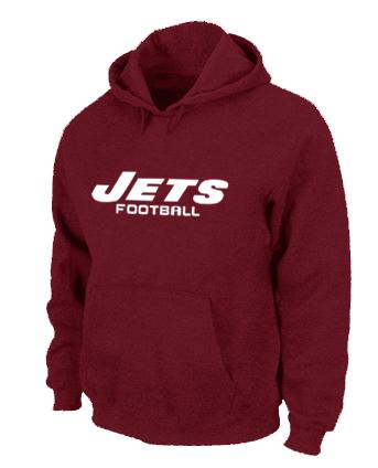 New York Jets Authentic font Pullover NFL Hoodie Red Cheap