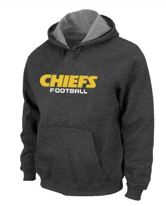Kansas City Chiefs Authentic font Pullover NFL Hoodie D.Grey Cheap