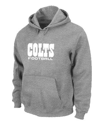 Indianapolis Colts Authentic font Pullover NFL Hoodie Grey Cheap