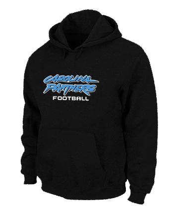 Carolina Panthers Authentic font Pullover NFL Hoodie Black Cheap