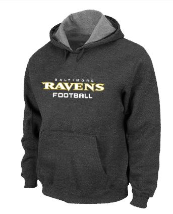 Baltimore Ravens Authentic font Pullover NFL Hoodie D.Grey Cheap